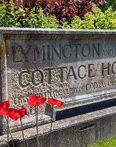 The Lymington Hospital memorial stone