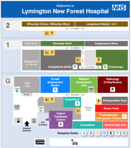Lymington Hospital Wayfinding Map
